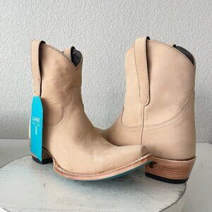 Lane EMMA JANE Womens Cowboy Bootie Sz 8 Tan Western Cowgirl Short Ankle Boots